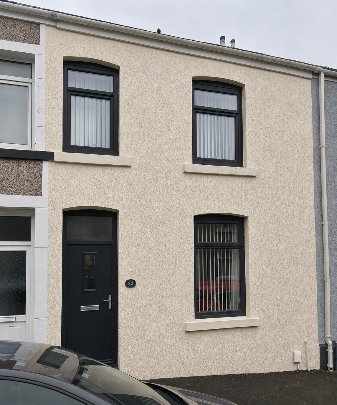 Jet black mid terrace, Llanelli